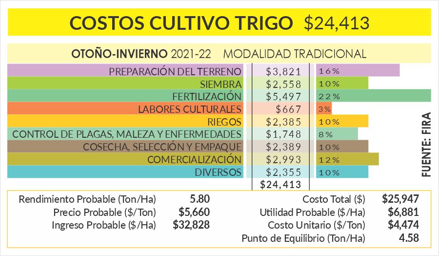 Costos de Producción 20212022 / Trigo Panorama AGROPECUARIO